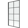 Mexen Alex badscherm 1-delig 80 x 140 cm, zwart raster vast - 893-080-000-70-77