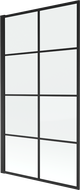 Mexen Alex 1-panel bathtub screen 80 x 140 cm, black grid fix - 893-080-000-70-77