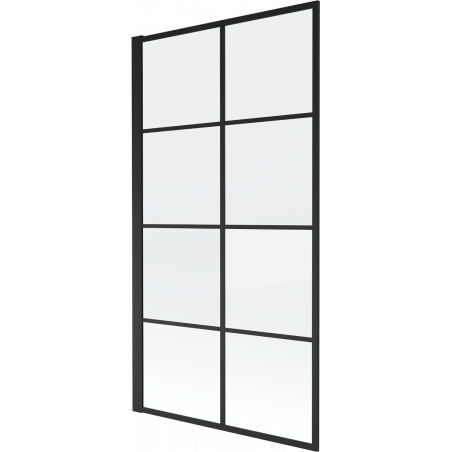 Mexen Alex paroi de douche à une aile 70 x 140 cm, grille noire fix - 893-070-000-70-77