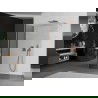Mexen Kioto Duschwand Walk-in 140 x 80 cm, transparent, gebürstetes Kupfer - 800-140-212-65-00-080