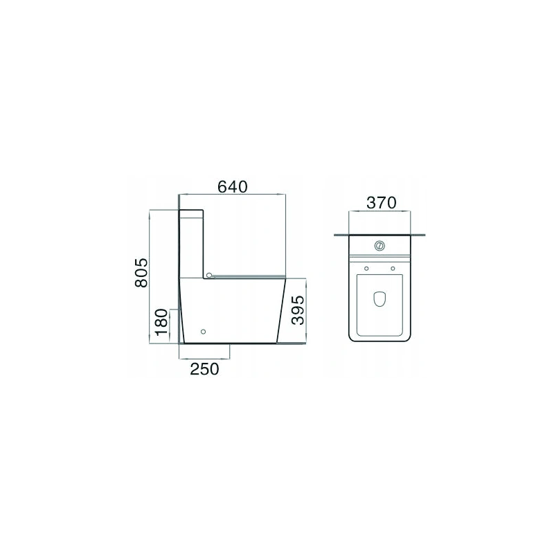 Mexen Cube compact wc met soft-close zitting, wit - 31014000