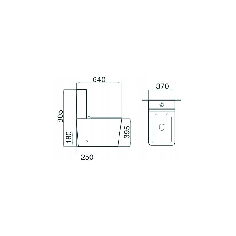 Mexen Cube kompaktni WC z desko z mehkim zapiranjem, beli - 31014000