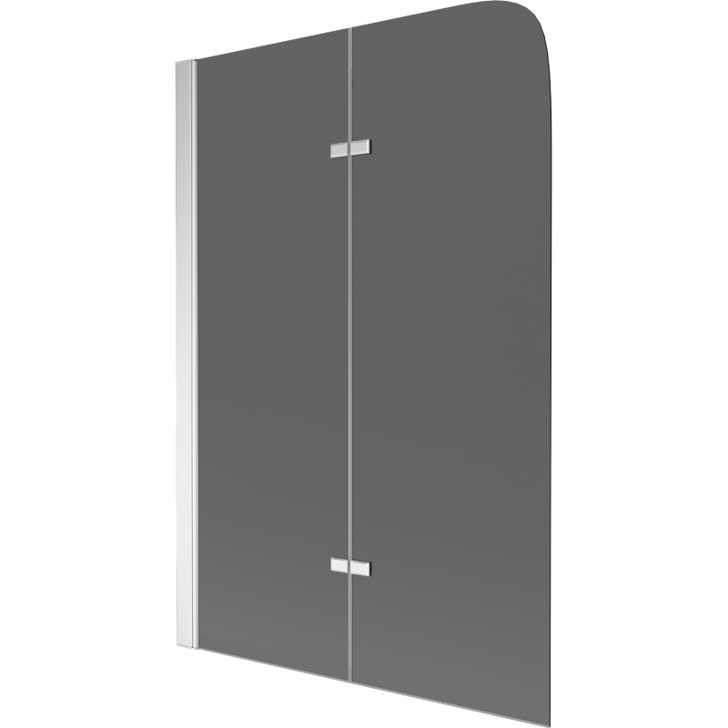 Mexen Felix badwand 2-delig 100 x 140 cm, grafiet, chroom - 890-100-002-01-40