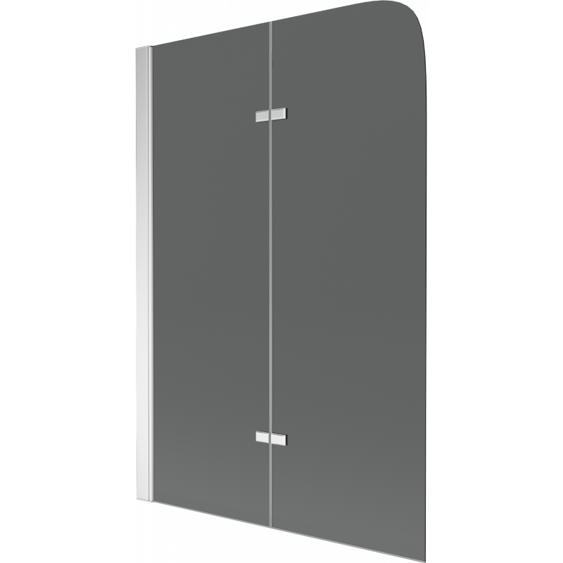 Mexen Felix badwand vouwscherm 2-vleugelig 100 x 140 cm, grafiet, chroom - 890-100-002-01-40