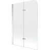 Mexen Felix paratia per vasca da bagno a 2 ante 100 x 140 cm, trasparente, cromo - 890-100-002-01-00
