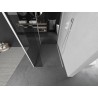 Mexen Kioto Ptuš pršni Walk-in 135 x 80 x 40 cm, prozoren, bel - 800-135-080-221-20-00-040