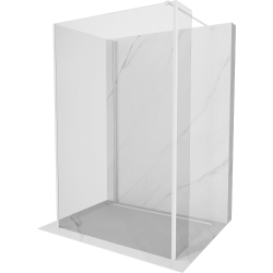 Mexen Kioto ścianka prysznicowa Walk-in 140 x 100 x 40 cm, transparent, biała - 800-140-100-221-20-00-040