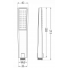 Mexen R-72 1-Funktions-Handbrause, schwarz - 79572-70