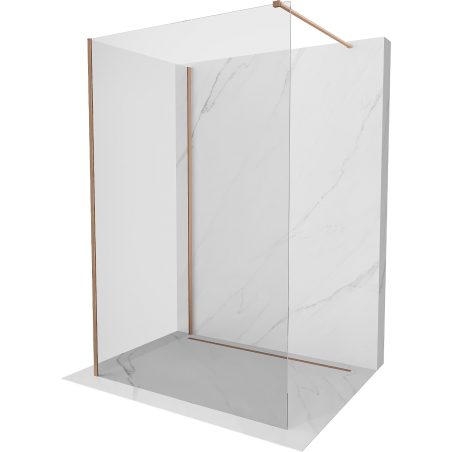 Mexen Kioto dušisein Walk-in 120 x 110 cm, läbipaistev, harjatud vask - 800-120-212-65-00-110
