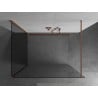 Mexen Kioto Duschewand Walk-in 125 x 110 cm, transparent, gebürstetes Messing - 800-125-212-65-00-110