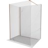Mexen Kioto Walk-in Duschwand 140 x 115 cm, transparent, gebürstetes Kupfer - 800-140-212-65-00-115