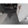 Mexen Kioto tuš pregrada Walk-in 140 x 110 cm, prozirna, brušeni bakar - 800-140-212-65-00-110