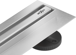 Mexen Flat 360° Slim 90 cm Rotating Linear Drain, Inox - 1041090