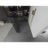Mexen Kioto tuš pregrada Walk-in 125 x 70 x 30 cm, prozorna, zlata - 800-125-070-221-50-00-030