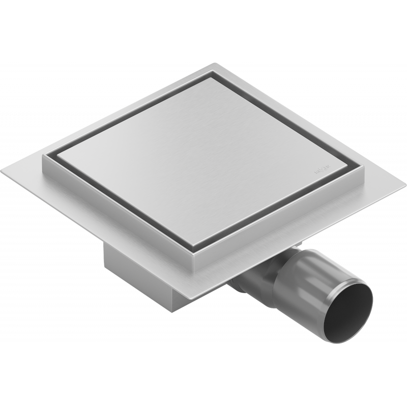 Mexen Flat-Q M13 Kvadratisk golvbrunn 12 x 12 cm, inox - 1010012