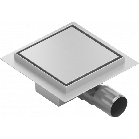 Mexen Flat-Q M13 Bodeneinlauf quadratisch 12 x 12 cm, Inox - 1010012
