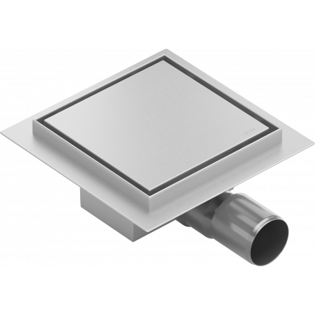 Mexen Flat-Q M13 grille de sol encastrable carré 12 x 12 cm, inox - 1010012