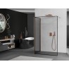Mexen Kioto dušisein Walk-in 140 x 100 cm, must raam, harjatud vask - 800-140-212-65-70-100