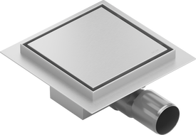 Mexen Flat-Q M13 wpust podłogowy kwadratowy 15 x 15 cm, inox - 1010015