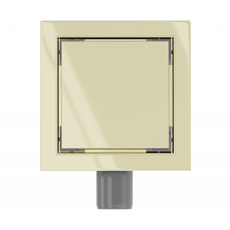 Mexen Flat-Q M13 desagüe de suelo cuadrado 15 x 15 cm, dorado - 1510015