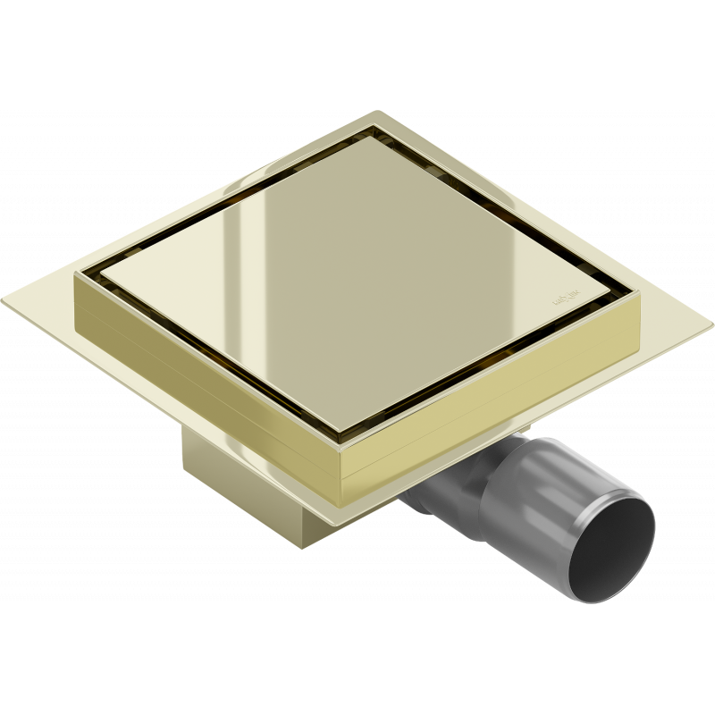 Mexen Flat-Q M13 Bodenablauf quadratisch 15 x 15 cm, gold - 1510015