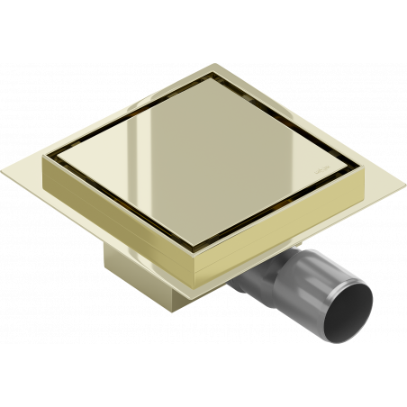 Mexen Flat-Q M13 Bodenablauf quadratisch 15 x 15 cm, gold - 1510015