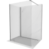 Mexen Kioto zid tuš kabine Walk-in 110 x 75 cm, proziran, mat sivi - 800-110-212-66-00-075
