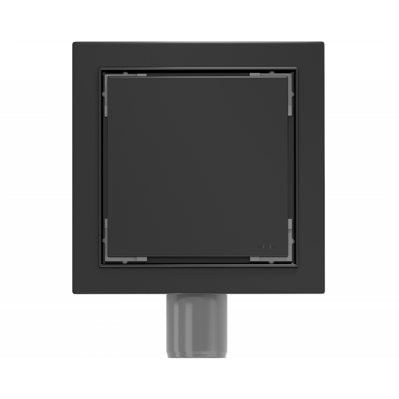 Mexen Flat-Q M13 Bodeneinlass quadratisch 15 x 15 cm, schwarz - 1710015