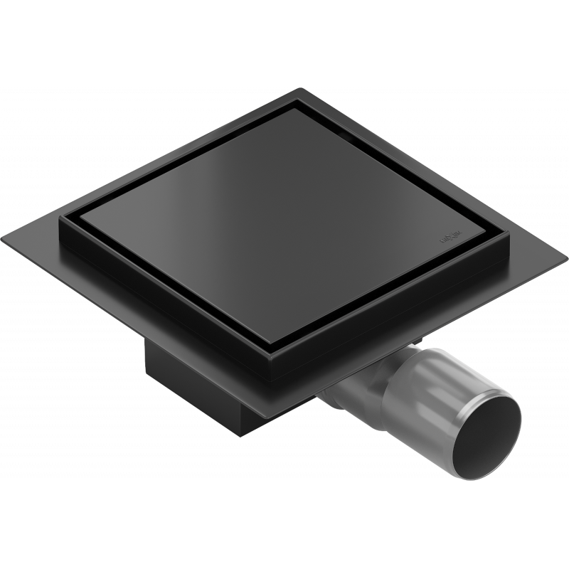 Mexen Flat-Q M13 Bodeneinlass quadratisch 15 x 15 cm, schwarz - 1710015