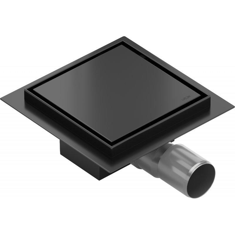 Mexen Flat-Q M13 vierkante afvoerput 15 x 15 cm, zwart - 1710015