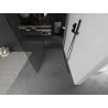 Mexen Kioto paroi de douche Walk-in 90 x 75 cm, transparent, gris pistolet brossé - 800-090-212-66-00-075