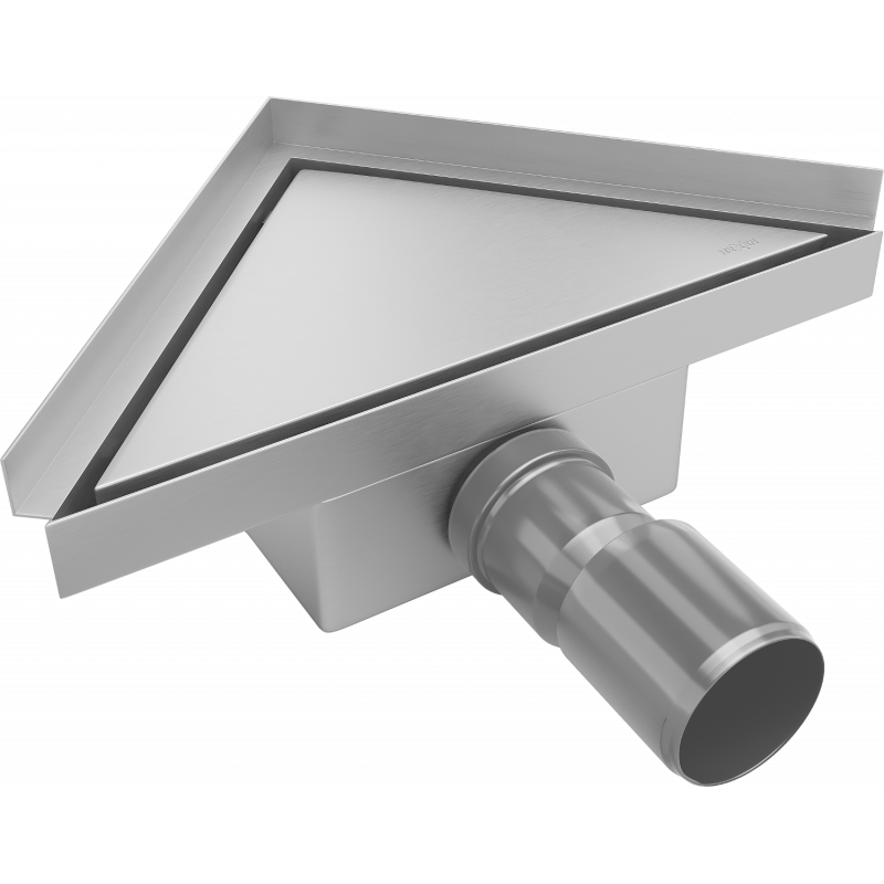 Mexen Flat-T M13 caniveau de sol triangulaire 20 x 20 cm, inox - 1010320