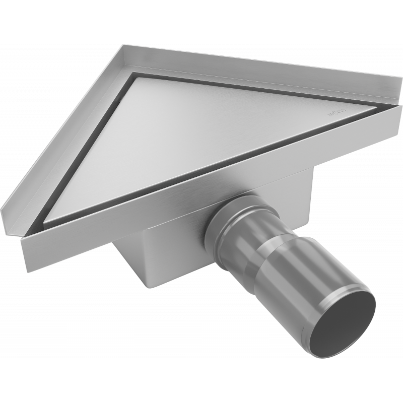 Mexen Flat-T M13 scarico a pavimento triangolare 20 x 20 cm, inox - 1010320