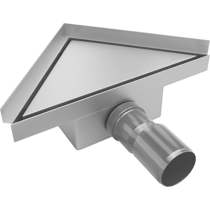 Mexen Flat-T M13 trokutasti podni odvod 20 x 20 cm, inox - 1010320