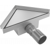 Mexen Flat-T M13 vloerafvoer driehoekig 20 x 20 cm, inox - 1010320