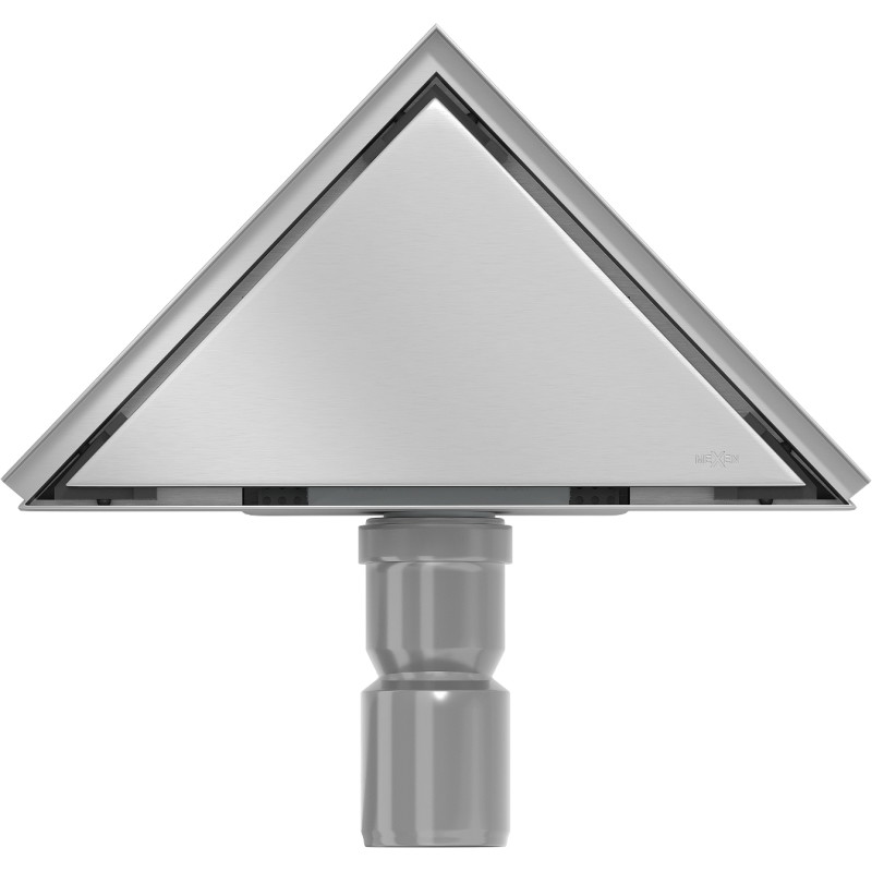 Mexen Flat-T M13 trokutasti podni odvod 20 x 20 cm, inox - 1010320