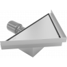 Mexen Flat-T M13 vloerafvoer driehoekig 20 x 20 cm, inox - 1010320
