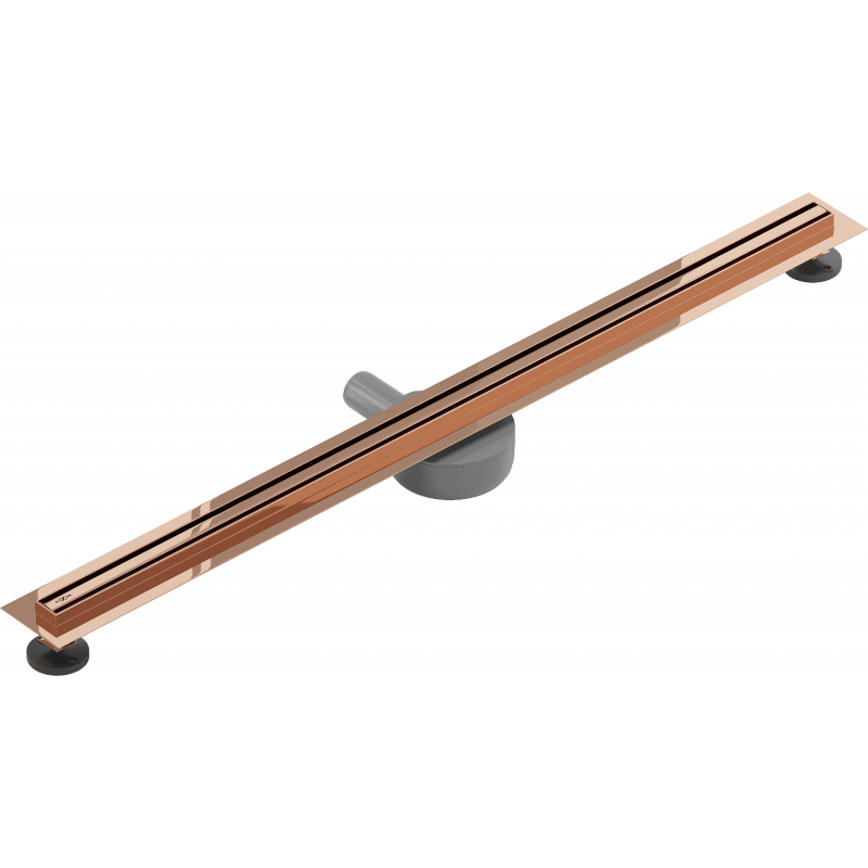Mexen Flat 360° Slim ralo linear rotativo 90 cm, ouro rosa - 1641090