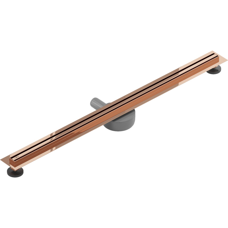 Mexen Flat 360° Slim rotirajući linearni odvod 90 cm, ružičasto zlato - 1641090