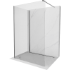 Mexen Kioto Duschwand Walk-in 130 x 85 cm, transparent, gebürstetes gun grey - 800-130-212-66-00-085