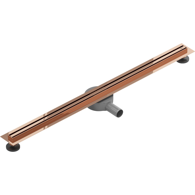 Mexen Flat 360° Slim rotirajući linearni odvod 90 cm, ružičasto zlato - 1641090
