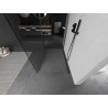 Mexen Kioto tuš kabina Walk-in 130 x 85 cm, prozorna, ščetkan v sivi barvi gun gray - 800-130-212-66-00-085