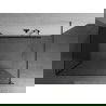 Mexen Kioto Duschwand Walk-in 130 x 85 cm, transparent, gebürstetes gun grey - 800-130-212-66-00-085