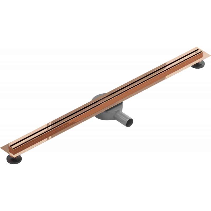 Mexen Flat 360° Slim Drehbarer Linienduschablauf 80 cm, Roségold - 1641080
