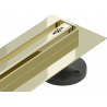 Mexen Flat 360° Slim odpływ liniowy obrotowy 120 cm, złoty - 1541120