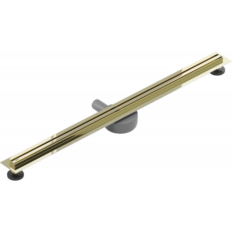 Mexen Flat 360° Slim rotary linear drain 80 cm, gold - 1541080