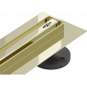 Mexen Flat 360° Schlanker drehbarer Linienabfluss 70 cm, gold - 1541070