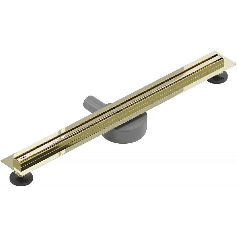 Mexen Flat 360° Slim scarico lineare rotante 70 cm, oro - 1541070