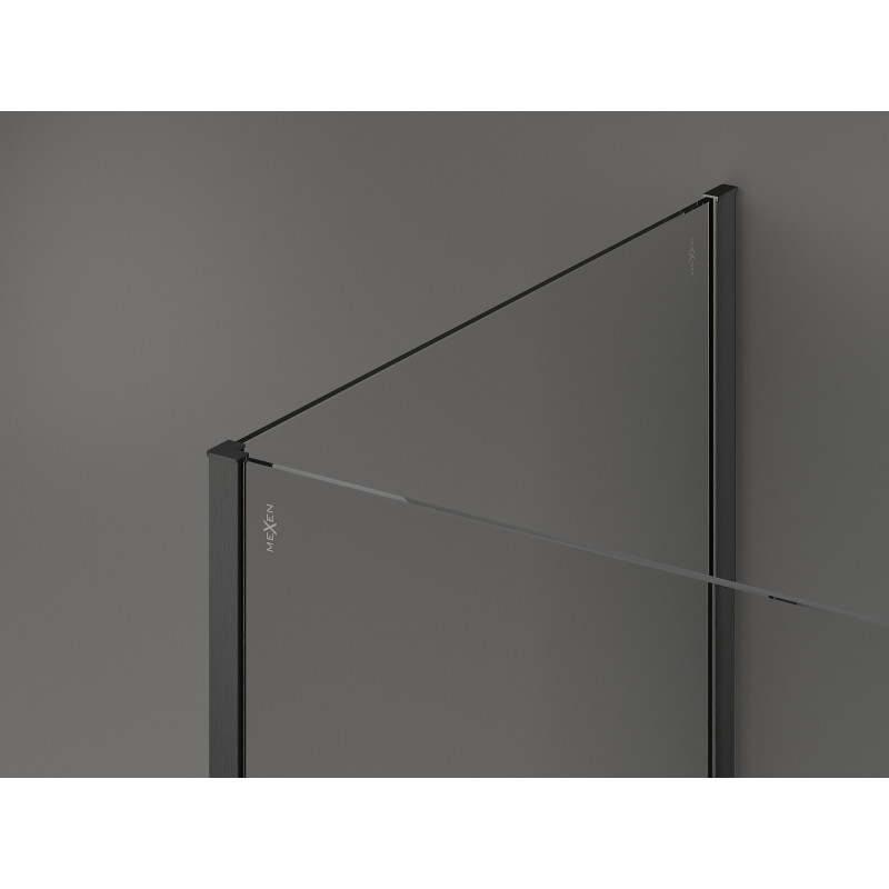 Mexen Kioto dušisein Walk-in 140 x 110 cm, läbipaistev, püsshall harjatud - 800-140-212-66-00-110