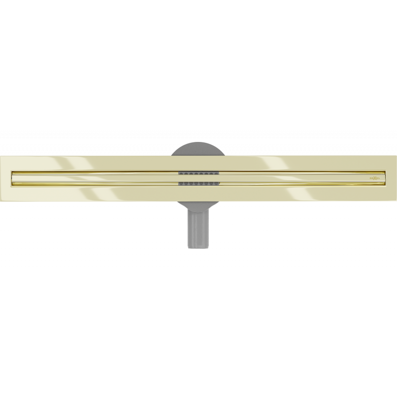 Mexen Flat 360° Slim Drehbarer Linienablauf 70 cm, gold - 1541070